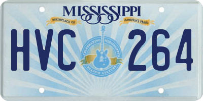 MS license plate HVC264