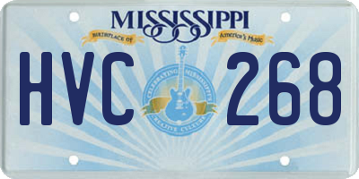 MS license plate HVC268