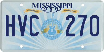 MS license plate HVC270