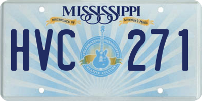 MS license plate HVC271