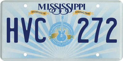 MS license plate HVC272