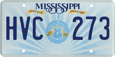 MS license plate HVC273