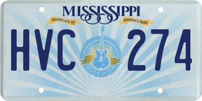 MS license plate HVC274