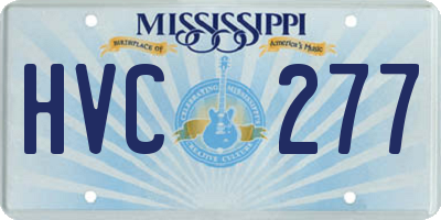 MS license plate HVC277