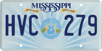 MS license plate HVC279