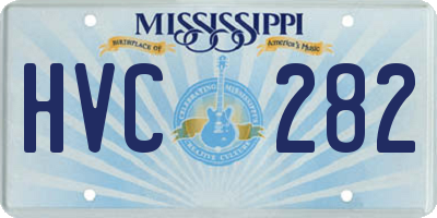 MS license plate HVC282