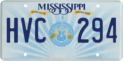 MS license plate HVC294