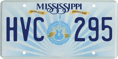 MS license plate HVC295