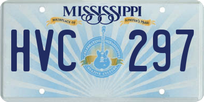MS license plate HVC297