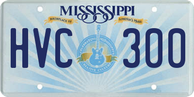 MS license plate HVC300