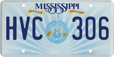 MS license plate HVC306