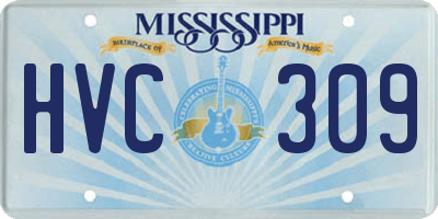 MS license plate HVC309