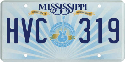 MS license plate HVC319