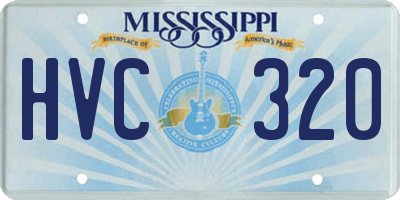 MS license plate HVC320