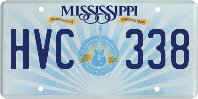 MS license plate HVC338