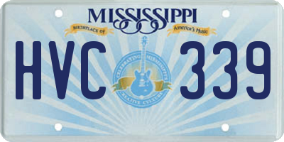 MS license plate HVC339