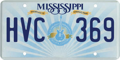 MS license plate HVC369
