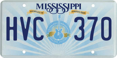MS license plate HVC370
