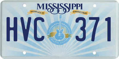 MS license plate HVC371