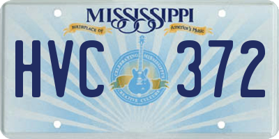 MS license plate HVC372
