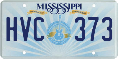 MS license plate HVC373