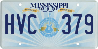 MS license plate HVC379
