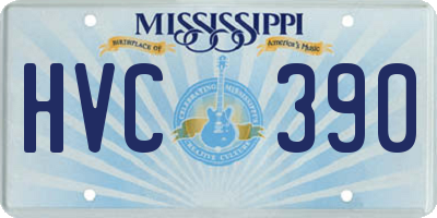 MS license plate HVC390
