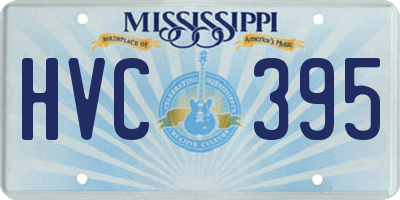 MS license plate HVC395