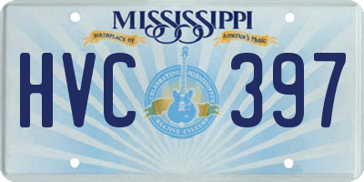 MS license plate HVC397