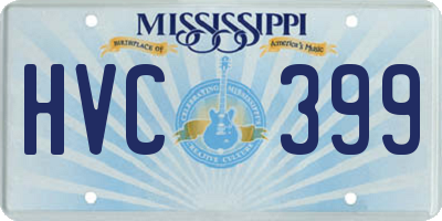 MS license plate HVC399