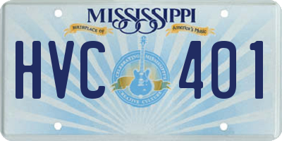 MS license plate HVC401