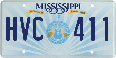 MS license plate HVC411