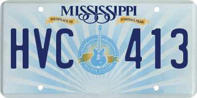MS license plate HVC413
