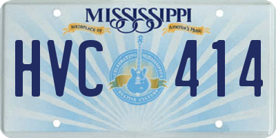 MS license plate HVC414
