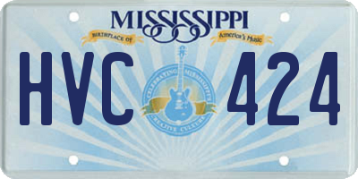 MS license plate HVC424