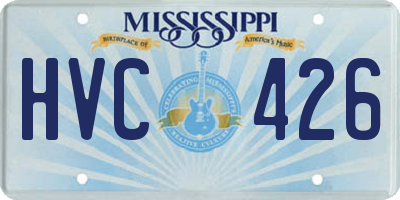 MS license plate HVC426