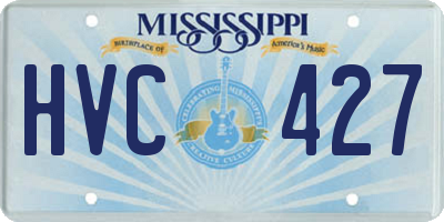 MS license plate HVC427