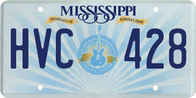 MS license plate HVC428