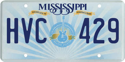 MS license plate HVC429