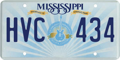 MS license plate HVC434