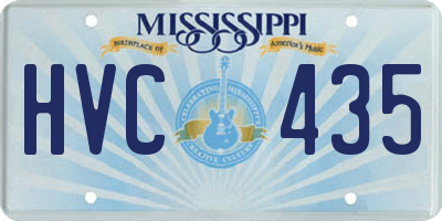 MS license plate HVC435