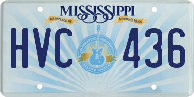 MS license plate HVC436