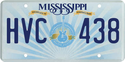 MS license plate HVC438