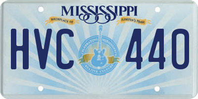 MS license plate HVC440