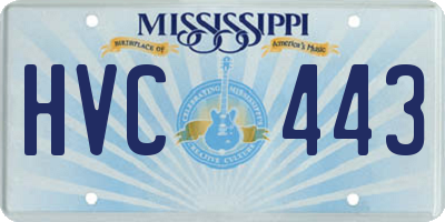 MS license plate HVC443