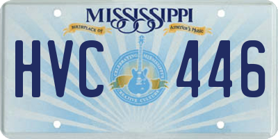 MS license plate HVC446