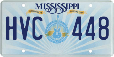 MS license plate HVC448
