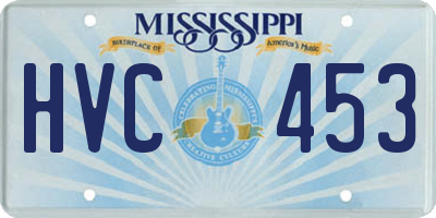 MS license plate HVC453