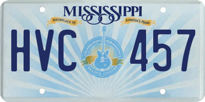 MS license plate HVC457