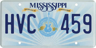 MS license plate HVC459